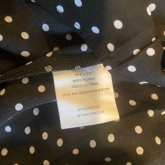 New! Black and white polka dot blouse - Picture 2 of 4